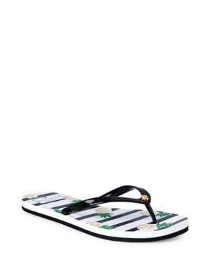 Kate Spade New York Striped Pineapple Flip Flops