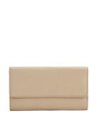 Lord & Taylor Foldover Leather Continental Wallet