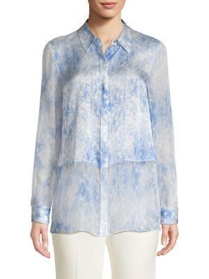 Elie Tahari Nailah Reflection Print Tunic