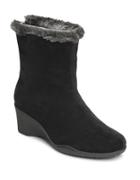 Aerosoles Attorney Faux Fur-trimmed Ankle Boots