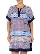 Ellen Tracy Plus Classic Printed Short Tunic