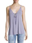 Free People Tie-front Hi-lo Top