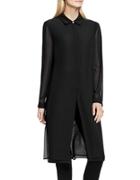 Vince Camuto Solid Point Collar Long Tunic