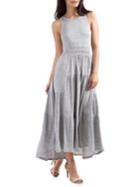 Lucky Brand Sleeveless Ruched Maxi Dress
