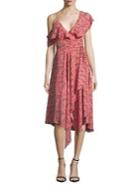 Likely Camilla Floral One Shoulder Ruffle Dress