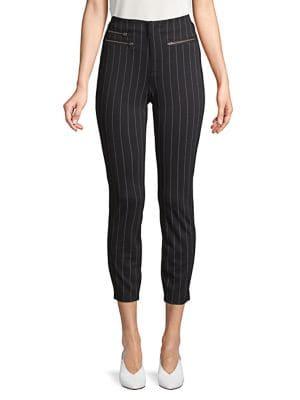 Design Lab Stripped Cropped Pants