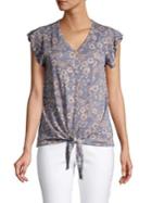 Cupio Abstract-print Cotton Blend Top