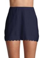 Kate Spade New York Textured Scallop Pull On Skirt Cover Up