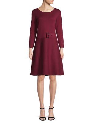 Karl Lagerfeld Paris Roundneck A-line Sweater Dress