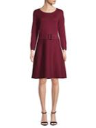 Karl Lagerfeld Paris Roundneck A-line Sweater Dress