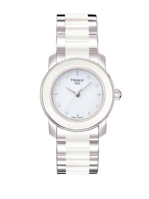 Tissot Cera White Quartz Trend Watch With Diamonds