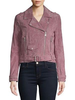 A. Marc Ny Belted Leather Moto Jacket