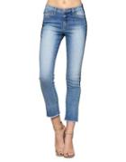 Flying Monkey Racer Side Stripe Cropped Skinny Jeans