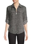 Michael Michael Kors Cheetah-print Full-zip Shirt