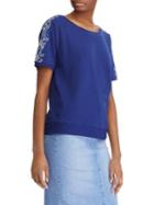 Lauren Ralph Lauren Embroidered French Terry Top