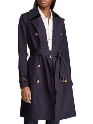 Lauren Ralph Lauren Double-breasted Cotton Trench Coat