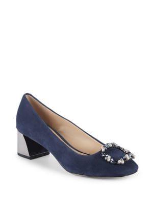 Karl Lagerfeld Paris Hadley Hardware-trim Leather Pumps