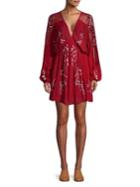 Free People Embroidered Long Sleeve Dress