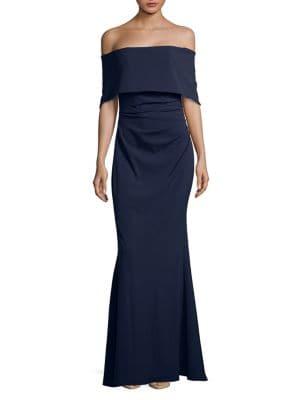 Vince Camuto Off-the-shoulder Trumpet Gown