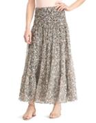Lauren Ralph Lauren Ruffle Floral Maxi Skirt