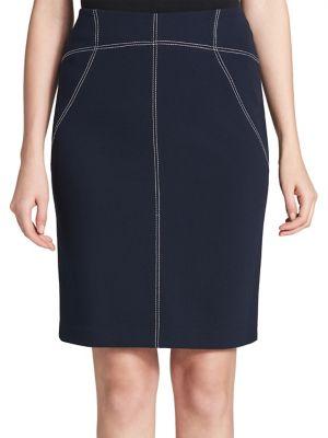 Calvin Klein Plus Stitch-accent Pencil Skirt