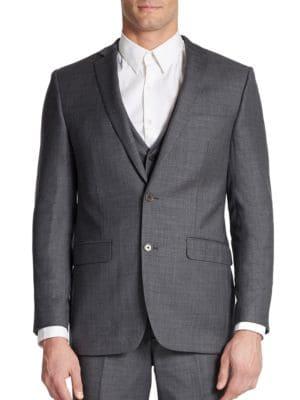 Tallia Orange Slim-fit 2-button Wool Suit Jacket