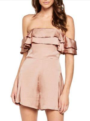 Bardot Ruffle Romper