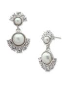 Givenchy 5mm, 8mm Faux Pearl Swarovski Crystal Drop Earrings