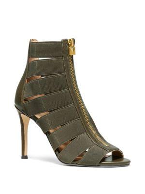 Michael Michael Kors Margaret Strappy Peep Toe Ankle Boots