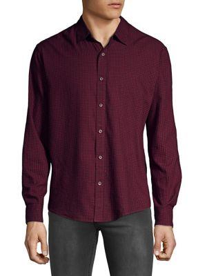 Black Brown Brushed Flannel Gingham Shirt