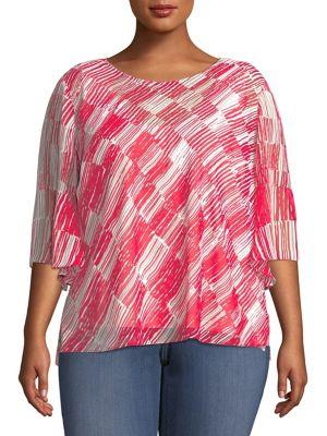 Nic+zoe Plus Zambra Printed Top