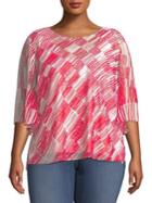 Nic+zoe Plus Zambra Printed Top