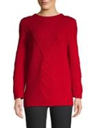 Karl Lagerfeld Paris Long-sleeve Cable-knit Sweater
