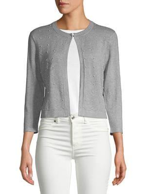 Calvin Klein Faux Pearl-embellished Cardigan