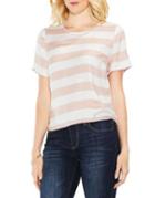 Two By Vince Camuto Striped Cropped Top