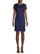 Karl Lagerfeld Paris Lace Cap Sleeve Shift Dress