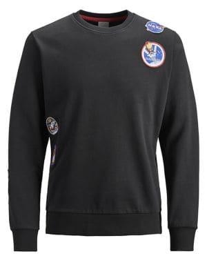 Jack & Jones Jornasa Regular-fit Patchwork Cotton Sweatshirt