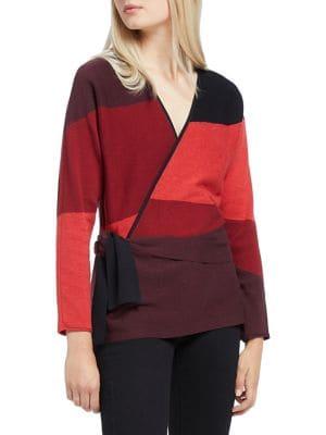 Nic+zoe New Wave Colorblock Faux Wrap Top