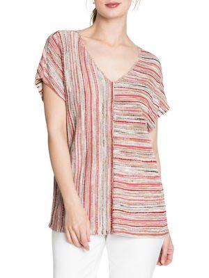 Nic+zoe Arizona Sunset Stripe Top