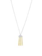 Jessica Simpson Many Moons Two-tone Tassel Pendant Necklace