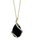 Effy Onyx, Diamond, 14k Yellow Gold Teardrop Pendant Necklace
