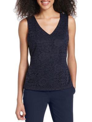 Tommy Hilfiger Lace Knit Back Tank Top