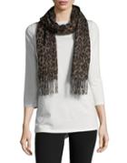 Lord & Taylor Printed Fringe Scarf