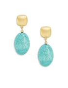 Kenneth Jay Lane Turquoise Nugget Drop Earrings