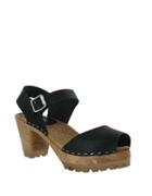Mia Greta Leather Ankle Strap Platform Sandals