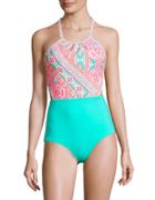 Coco Rave Playa It Cool One-piece Halter Swimsuit