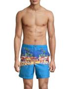 Ben Sherman Palm-print Swim Shorts
