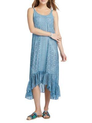 Nic+zoe Santorini Tiles Ruffled Midi Dress