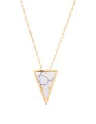 Lord & Taylor Stone And Sterling Silver Triangle Necklace