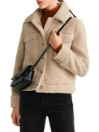Mango Faux Shearling Button Jacket